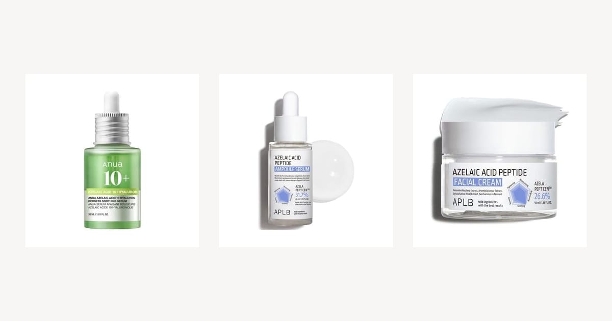 Korean azelaic acid serums and cream