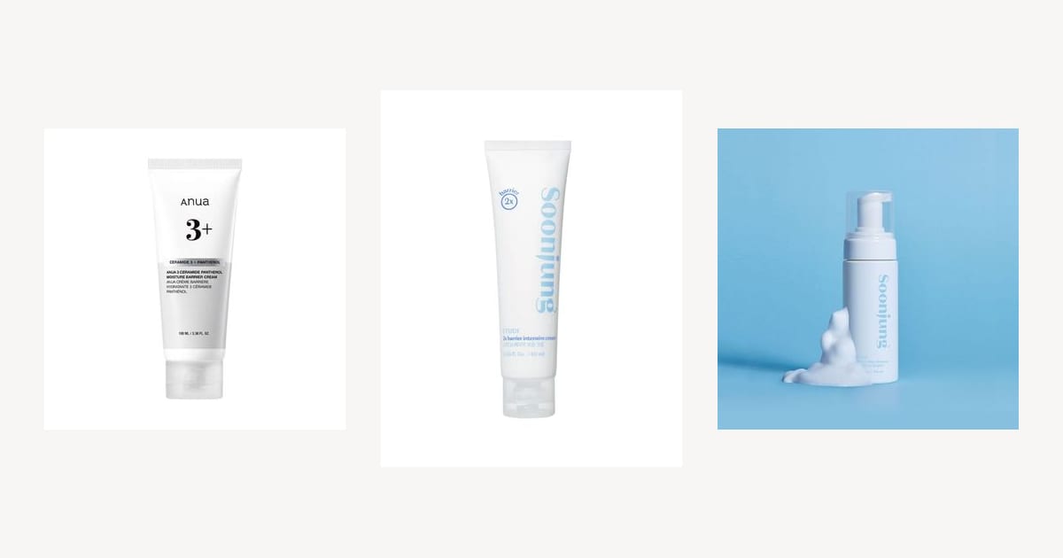 Anua and Etude panthenol barrier creams
